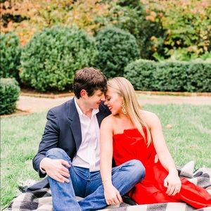 ASOS Red Bow midi jumpsuit NWT